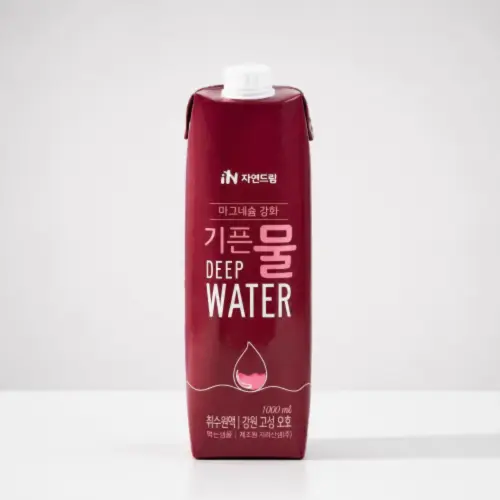 자연드림 마그네슘 강화 기픈물 생수 종이팩 1000ml 12개입