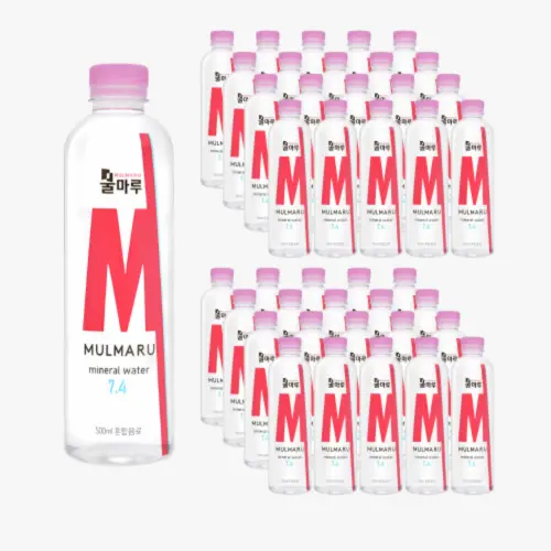 물마루 광천수 알칼리수 미네랄워터 알카리수 고급 페티병 혼합음료 500ml, 40개