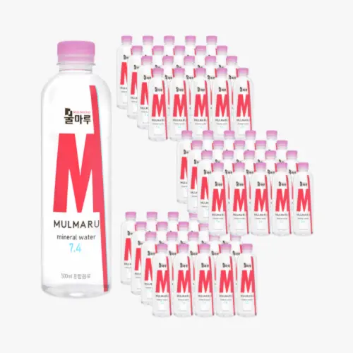 물마루 광천수 알칼리수 미네랄워터 알카리수 고급 페티병 혼합음료 500ml, 60개