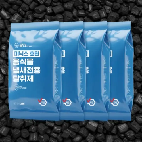 [호환] 필터포유 미닉스 음식물처리기 필터 고품질 활성탄 탈취 리필용 국내산 악취제거 4팩