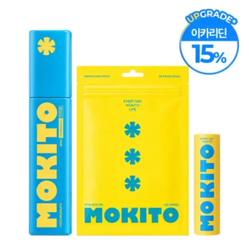 [3종 SET] 모키토 모기기피제+세이프패치 택1+모키밤 이카리딘 15% 의약외품 임산부 유아 모기퇴치 벌레물린데 가려움 썸머패치