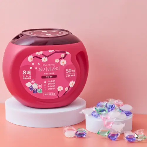 워시테라피 캡슐세탁세제 50개입 캡슐세제 500g, 스위스 다우니향, 2개