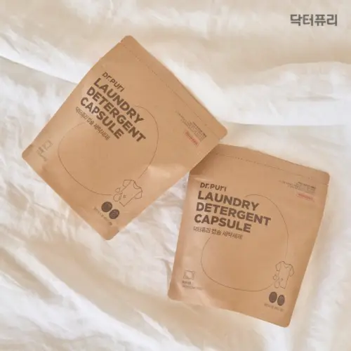 닥터퓨리 캡슐 세탁세제 8g 파우더향 올인원 알러젠프리 40개입, 2개