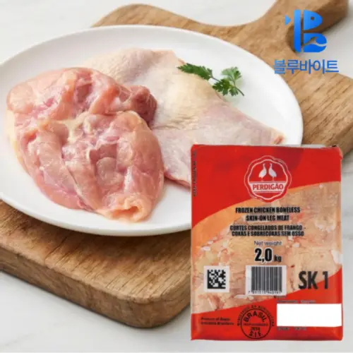 닭정육 페르디가오 닭다리살 뼈없는 순살 브라질산 냉동 2kg, 1개