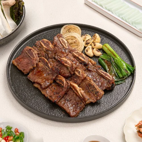 [03663] 엄마네한우 양념 LA갈비 소고기 소 양념갈비 구이 어버이날 명절 설 추석 선물세트 500g