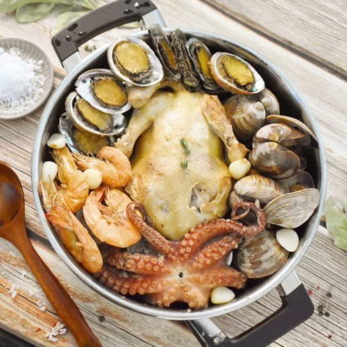 [04363] 프리미엄 해신탕 보양식 4인분 해천탕 낙지 문어 삼계탕 밀키트