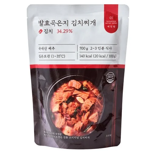 [04395] 예찬원 발효묵은지 김치찌개 700g 2~3인분