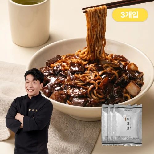 [04432] 흑백요리사 철가방요리사 도량 임태훈 셰프 짜장면 2인분 중식 캠핑 밀키트 800g, 3개