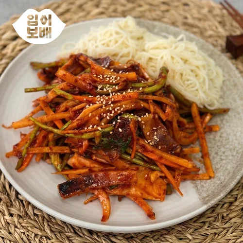 [04449] 오징어초무침 입이보배 오징어무침 새콤달콤 회무침 납작만두 술안주 홈술