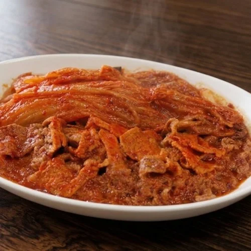 [04485] 국내산 한돈 대패 김치찜 밀키트 캠핑 차박 반찬 업소 740g
