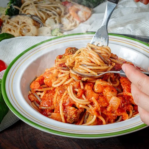 [04503] 백년밥상 해산물 토마토 파스타