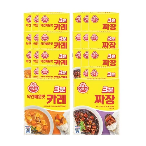 [04560] [슈퍼적립] [12+12] 오뚜기 3분카레 약간 매운맛+3분짜장 외 8종