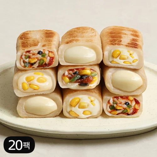 [04643] 다신샵 저당 곤약현미떡마리 5종 20팩 / 모짜렐라 건강떡 저당떡