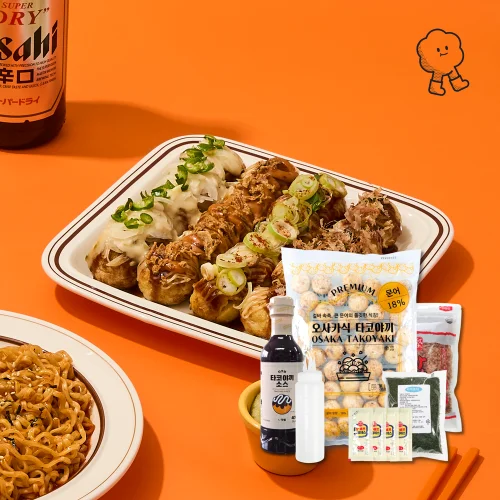 [04644] 타코붐 오사카식 타코야끼 1kg 외 50종 문어빵 소스 가쓰오 문어 송곳 쿠커 기계 튀김