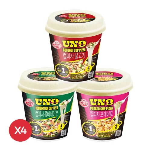 [04677] 오뚜기 떠먹는 컵피자 불고기+콤비네이션+포테이토 각 4개 총 12개 외 3종
