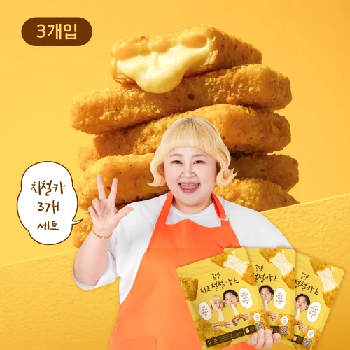 [04775] 김민기 홍윤화 부부의 홍뎅 치즈철철카츠 칠리스 모짜렐라 대왕 치즈스틱 475g, 3개