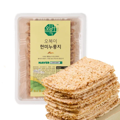 [04816] 오복이 현미 수제 누룽지 칩 500g 얇은 식사대용