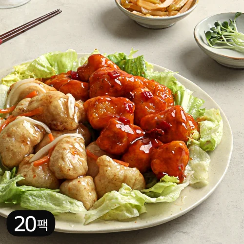 [04826] 다신샵 성수동905 닭가슴살 꿔바로우&칠리깐풍기 3종 20팩 / 저당소스 마라소스