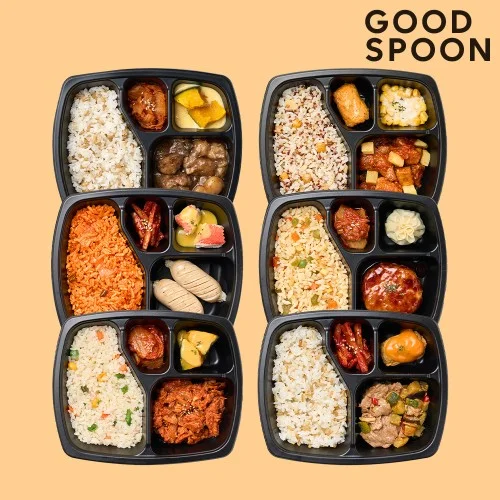 [04833] 굿스푼 1주 다이어트 식단 도시락 6종 6팩 직장인 소불고기 바베큐 치킨 치즈 떡갈비 김치제육