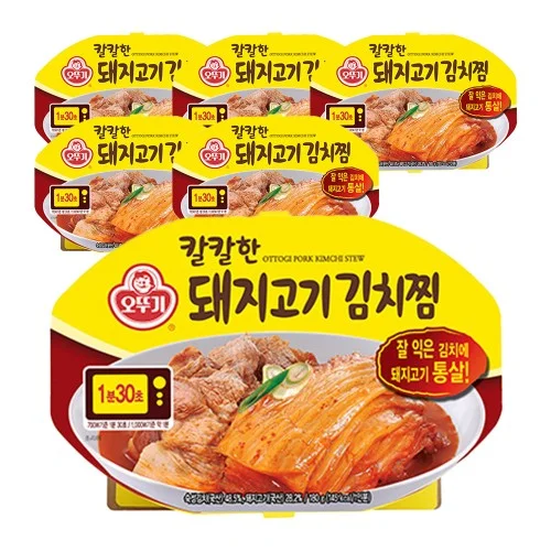 [04864] 오뚜기 칼칼한 돼지고기김치찜 렌지 180g 6개 외 1종
