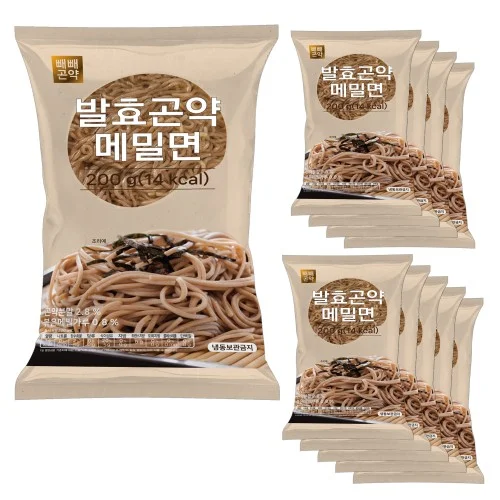 [04911] 100g당 7kcal 빼빼곤약 발효곤약메밀면 200g, 10개
