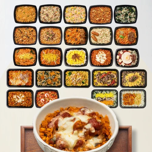 [04917] 도시락정기배송 한달 도시락배달 24종 단백질 탄단지 식단 매일 점심 반찬 양많은 건강