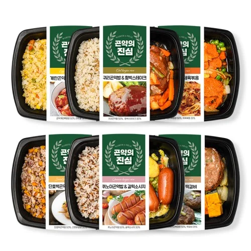 [04921] 가치올림 건강 저당 직장인 점심 맛있는 식단 단백질 곤약의진심 도시락 6종 6팩 한끼