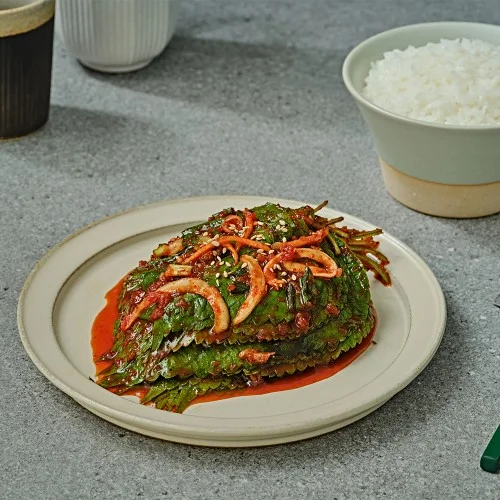 [04961] 여수 나래식품 저염 깻잎김치 500g 국내산 생깻잎