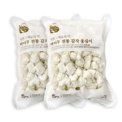 [05223] 감자 옹심이1kg+1kg 들깨 멸치 스프 수제비 강원도 향토음식 별미요리