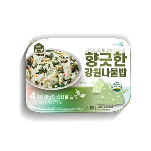 [05227] 2팩 향긋한 강원나물밥 곤드레 국산 산나물 듬뿍 간편조리 간편식사용