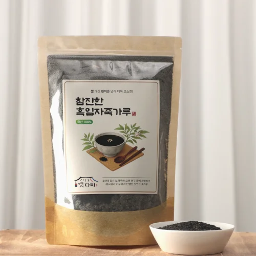 [05278] [직접 만든] 참진한 흑임자죽가루 흑임자라떼 검은깨죽 선식 200g, 1개