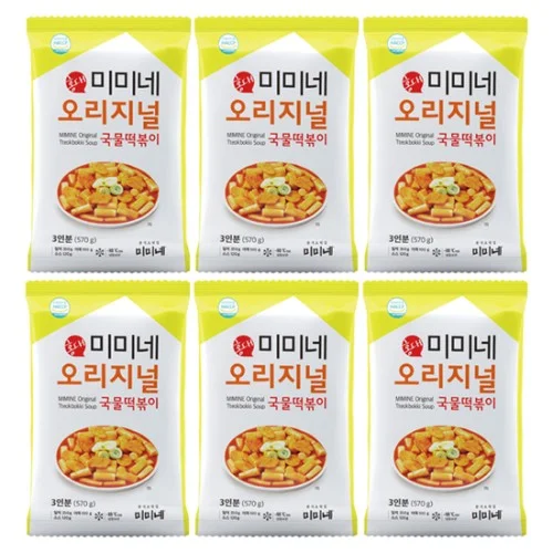 [05323] 미미네 오리지널 국물떡볶이 X 기본맛, 570g, 6개