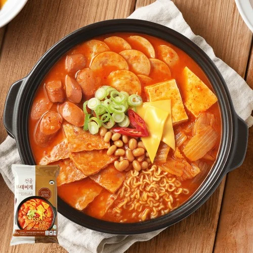 [05882] [푸딩팩토리] 전골 부대찌개 410g 캠핑국물요리 부찌 국물안주 식사대용 한끼요리 햄폭탄