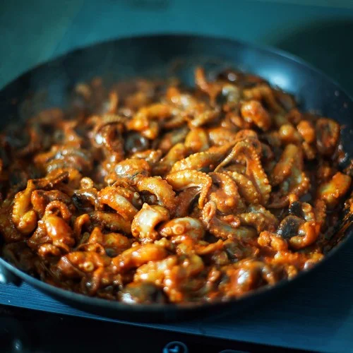 [05883] 숯불 직화 국내산 쭈꾸미 양념볶음 500g