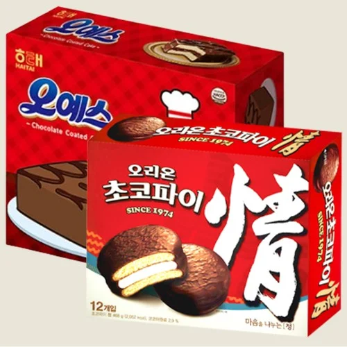 [05949] 과자 오리온 초코파이 468g+해태 오예스 360g 크림파이