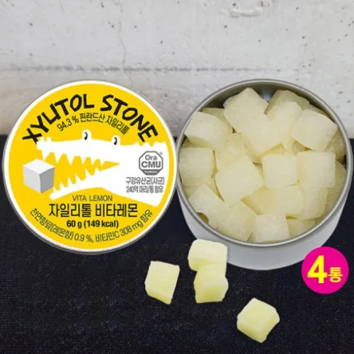 [06070] [자일리톨 캔디] 구강유산균과 비타민C가 함유된 비타레몬 60g, 4개