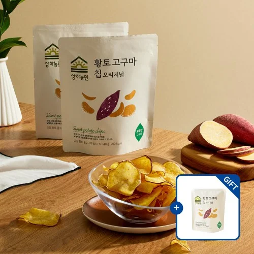 [06175] 상하농원 황토고구마 칩 40g 8개 [+1개 추가 증정]