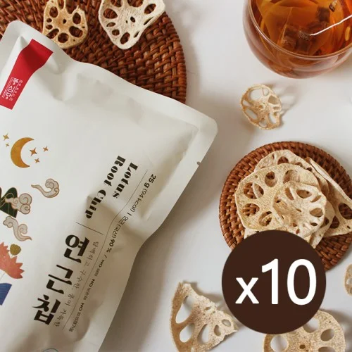 [06191] 풍심당 더 맛있는 연근칩 (25g x 10개) 비건, 저당, 무설탕 간식