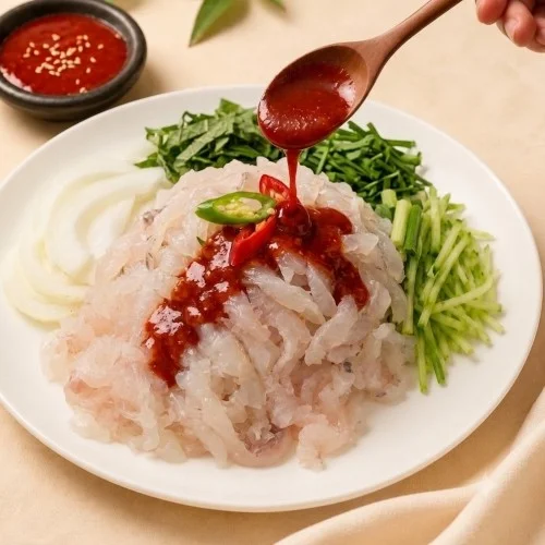 [06680] 순살 가자미 비빔회 2인분 밀키트 450g, 3개