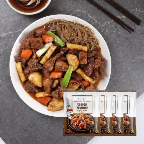 [06732] 안동 찜닭 레시피 캠핑밀키트 골목 맛집 간장 찜닭 봉추 집들이음식 500g, 4개