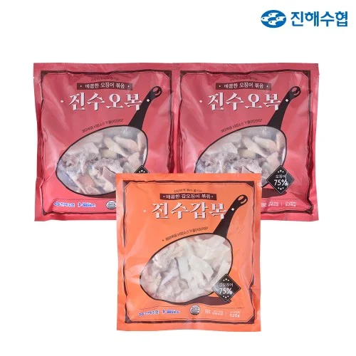 [06737] 진해수협 진수오복 2개 + 진수갑복 1개 520g 총 3팩 세트