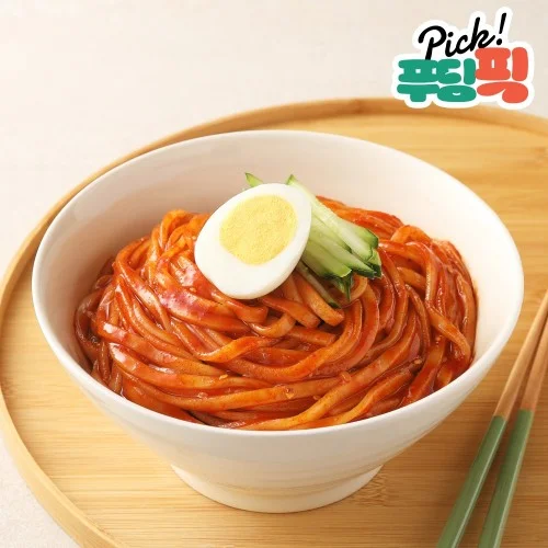 [06751] [푸딩픽] 비빔칼국수 330g 쫄깃한 면과 매콤새콤 비법 소스