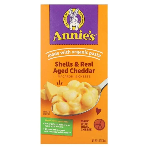 [06755] Annies Homegrown 쉘 리얼 에이지드 체더 치즈 마카로니 치즈 170g 6 oz