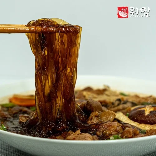 [06819] 위찜 간장 양념 닭다리 순살 안동찜닭 밀키트 2인분 720g 6개 순한맛