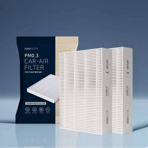 [06900] [호환] 1+1 하나필터 PM0.3 미세먼지 차량용 자동차 에어컨필터 교체 HCF-01