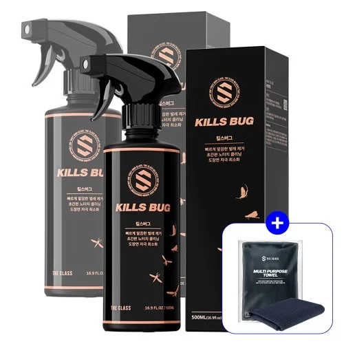 [06985] 더클래스 킬스 버그 벌레제거제 송진 새똥 리무버 버그클리너 벌레자국제거 500ml, 2개