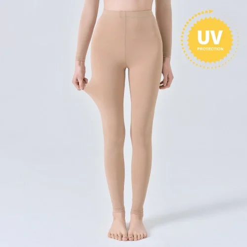 [07221] 여성 골프스타킹 냉감 레깅스 UV 자외선차단 여름 쿨 살색 타이즈
