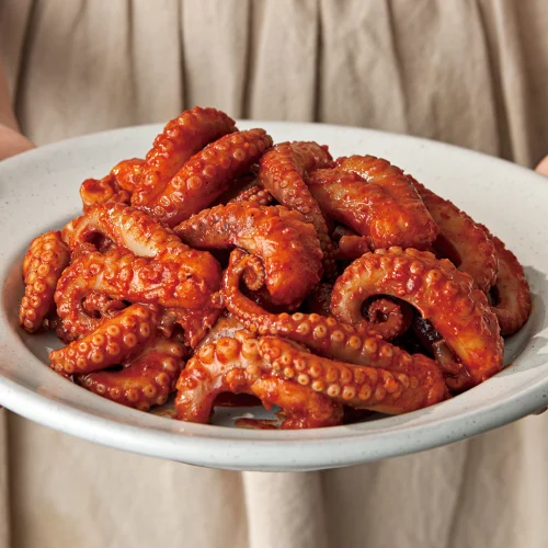 [07273] 하린이네 맛있게 매운 초신선 냉장 양념 쭈꾸미 볶음 500g, 1개