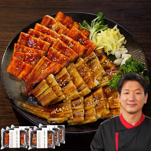 [07281] 이하성 셰프 숯불에 다 구워나온 통영장어 6팩 간장 양념 구이 손질 캠핑 국내산 보양식