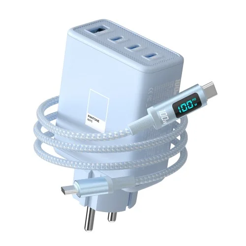 [07458] 이어맥 100W GaN PD 초고속 멀티 충전기 LED 케이블 포함 세트